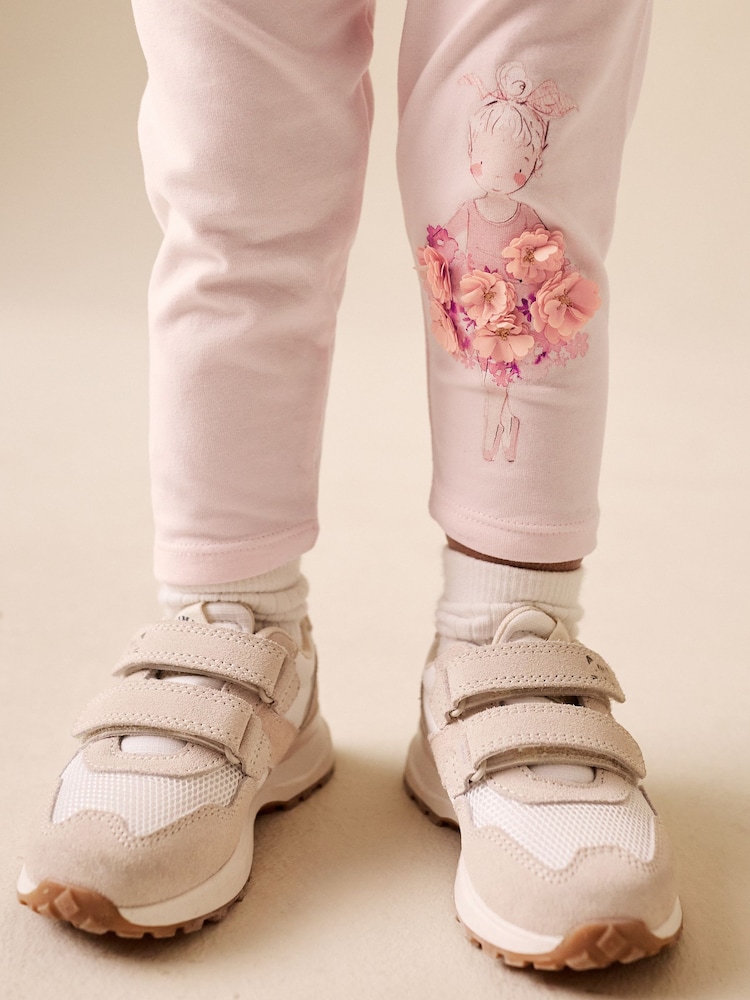 Pink Ballerina Embellished Leggings (3mths-7yrs) - Image 2 of 6