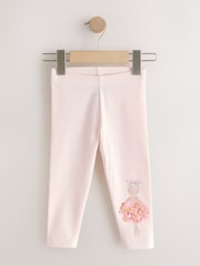 Pink Ballerina Embellished Leggings (3mths-7yrs) - Image 3 of 6