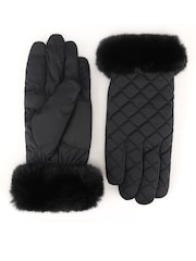Tote SmarTouch vattenavvisande vadderade handskar med pälsmanschett - Bild 3 av 5