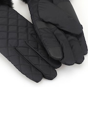 Tote SmarTouch vattenavvisande vadderade handskar med pälsmanschett - Bild 4 av 5