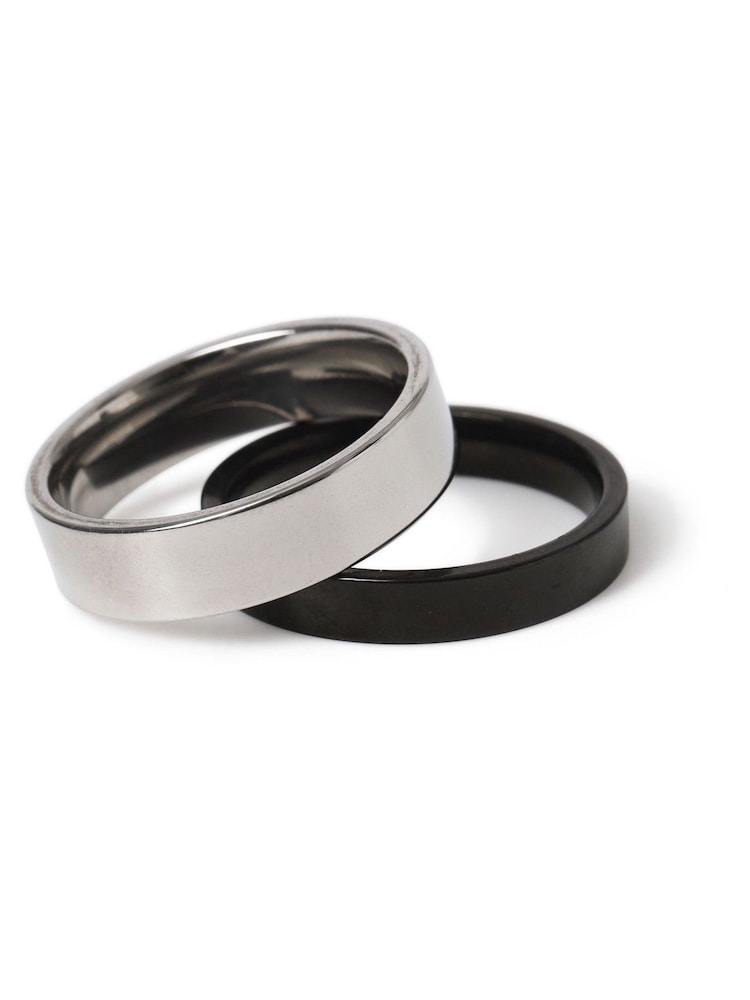Stainless Steel Band Ring Multipack - Image 2 of 2