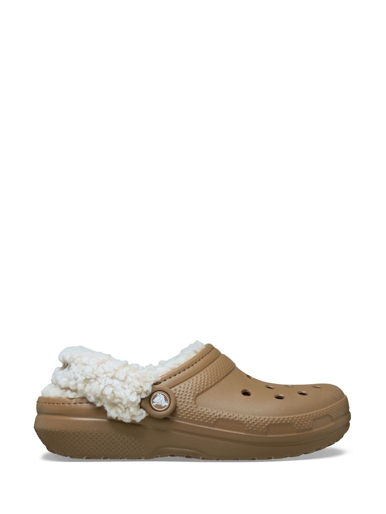Crocs Brown Classic Fleece Lined Clogs - Image 2 of 4 Crocs Brown Classic Fleece Lined Clogs - Image 2 of 4