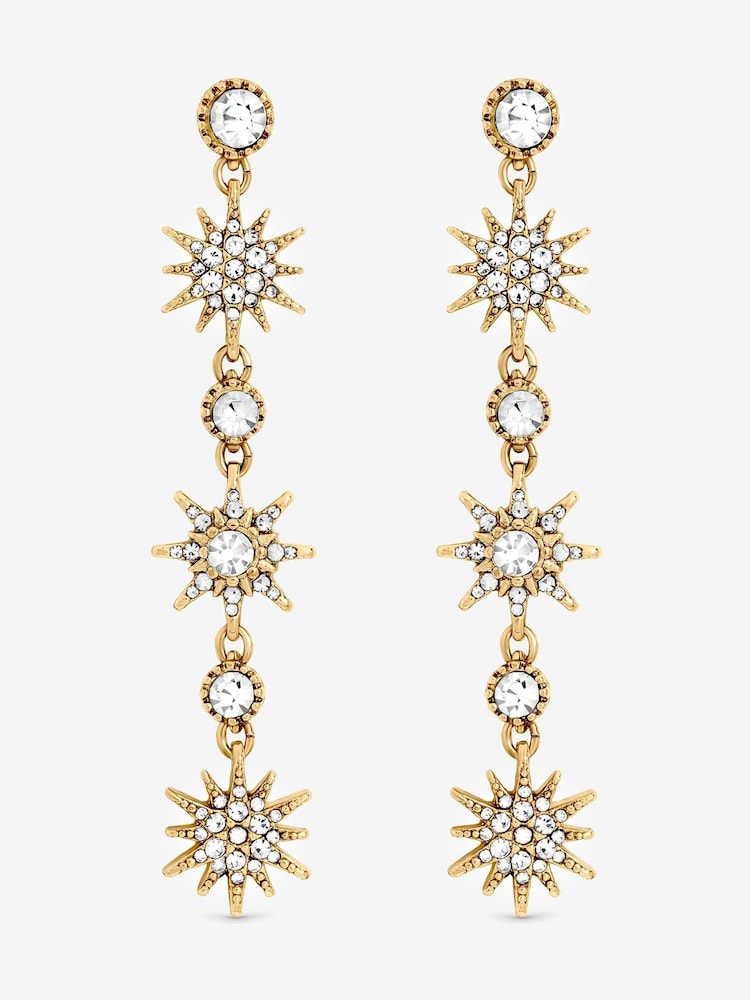 Mood Black Crystal Celestial Drop Earrings - Image 1 of 4 Mood Black Crystal Celestial Drop Earrings - Image 1 of 4