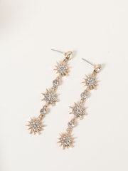 Mood Black Crystal Celestial Drop Earrings - Image 2 of 4