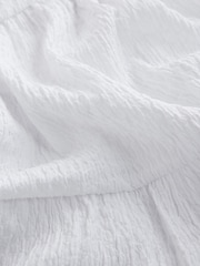 White Strappy Crinkle Summer Dress (3-16yrs) - Image 6 of 7