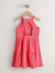 Red Stripe Strappy Crinkle Summer Dress (3-16yrs) - Image 6 of 8
