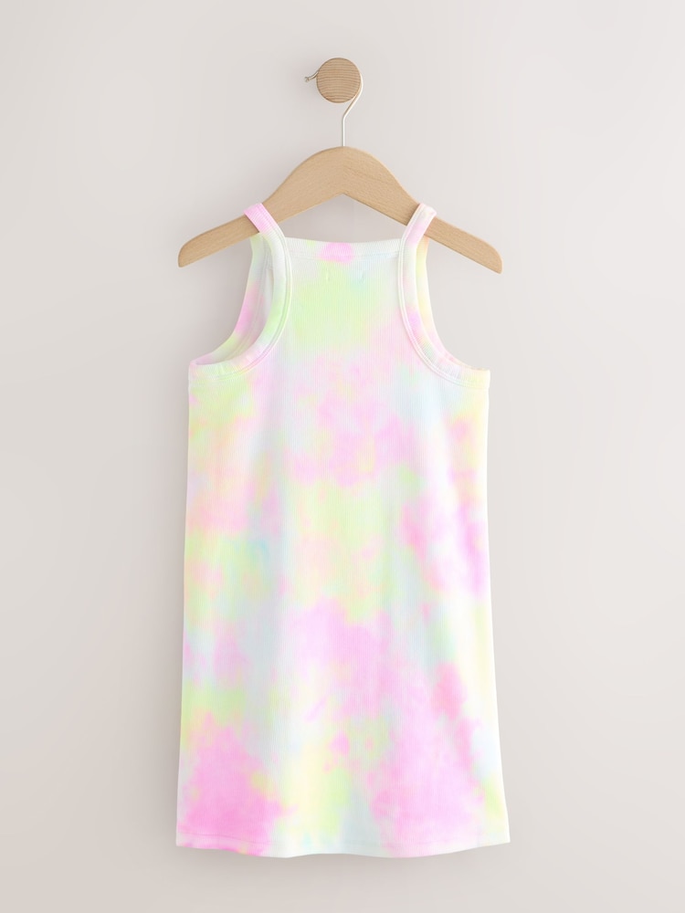 Multi Tie-Dye Rib Racer Dress (3-16yrs) - Image 2 of 4