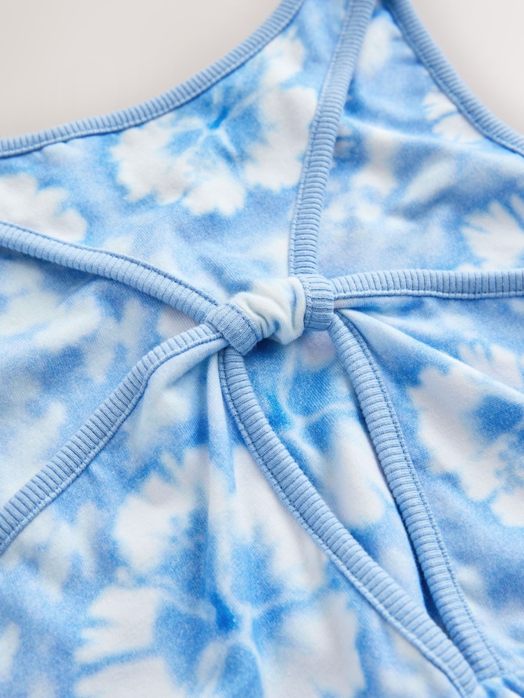 أزرق صباغة بالربط - Twist Back Summer Dress (3-16yrs) - Image 7 of 7