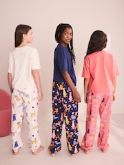 Dunkelblau/Rot - Pyjamas mit Jogginghosen 3er-Pack (3–16 J.) - Bild 3 von 5