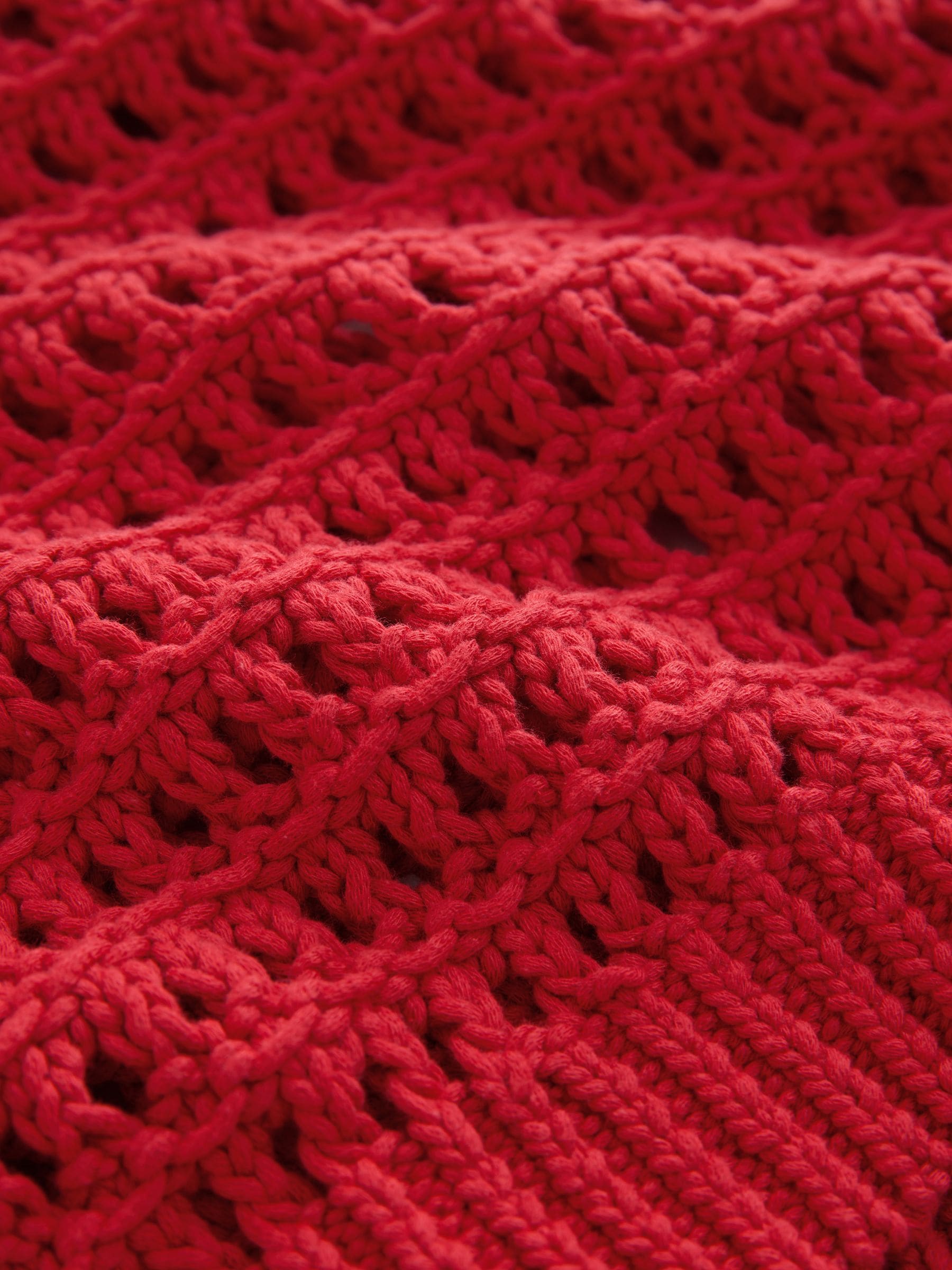 Buy Red Cotton Rich Mesh Tie Front Cardigan from Next Romania