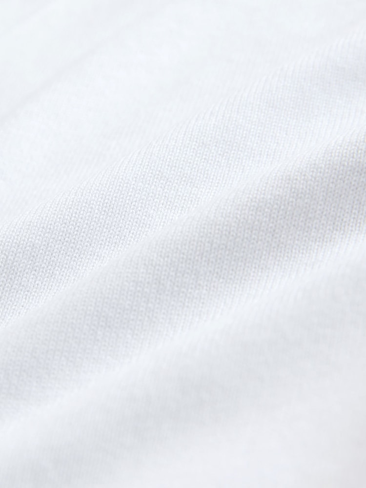 White Soft Touch V-Neck Cotton Rich Button Up Cardigan - Image 8 of 8