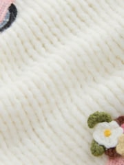 Ecru 3D Bikes Soft Touch Chunky Knit Cardigan - Image 3 of 3