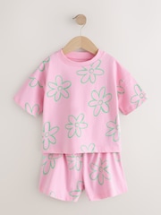 Pink/Blue Short Pyjamas 3 Pack (3-16yrs) - Image 10 of 12