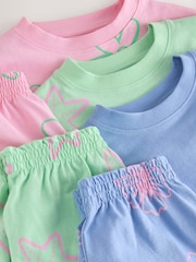 Pink/Blue Short Pyjamas 3 Pack (3-16yrs) - Image 11 of 12
