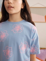 Pink/Blue Short Pyjamas 3 Pack (3-16yrs) - Image 5 of 5