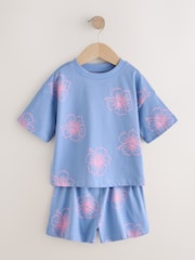 Pink/Blue Short Pyjamas 3 Pack (3-16yrs) - Image 7 of 12