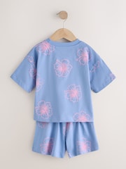 Pink/Blue Short Pyjamas 3 Pack (3-16yrs) - Image 8 of 12