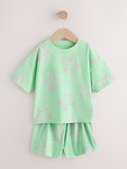 Pink/Blue Short Pyjamas 3 Pack (3-16yrs) - Image 9 of 12