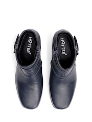 Hotter Blue Wide  Fit Foxton Zip Boots - Image 3 of 4