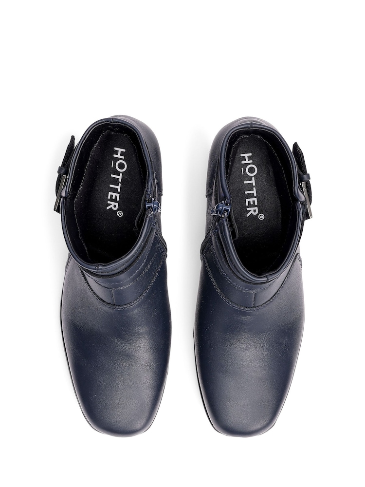 Hotter Blue Regular Fit Foxton Zip Boots - Image 4 of 4