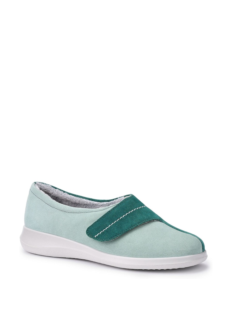Hotter Green Regular Fit Wrap Touch-Fastening Slippers - Image 4 of 4 Hotter Green Regular Fit Wrap Touch-Fastening Slippers - Image 4 of 4