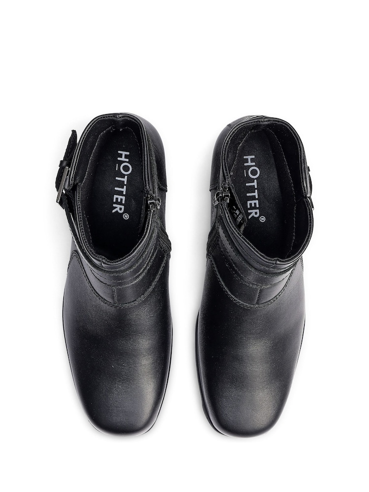 Hotter Black Wide Fit Foxton Zip Boots - Image 4 of 4 Hotter Black Wide Fit Foxton Zip Boots - Image 4 of 4