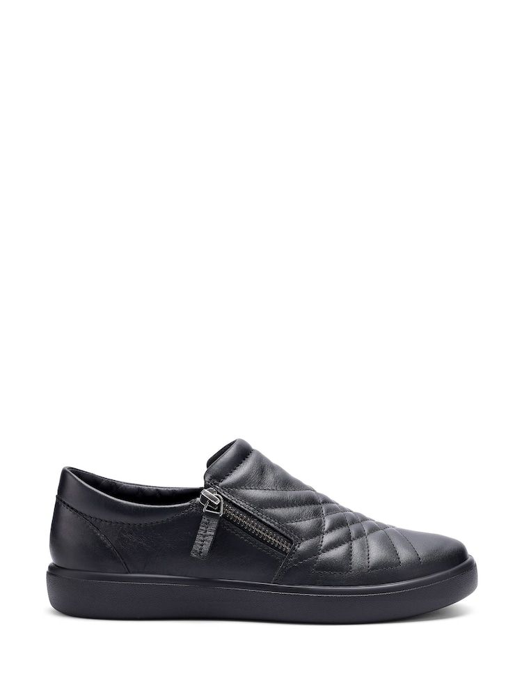 Hotter Black Wide Fit Poppy Slip-On/Zip Shoes - Image 1 of 4 Hotter Black Wide Fit Poppy Slip-On/Zip Shoes - Image 1 of 4