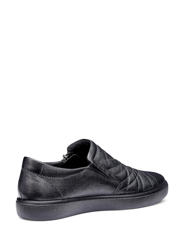 Hotter Black Wide Fit Poppy Slip-On/Zip Shoes - Image 2 of 4