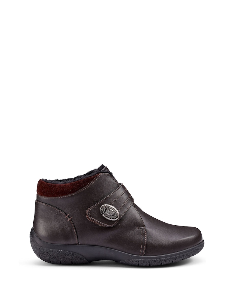 Hotter Brown Regular Fit Muse Touch-Fastening Boots - Image 1 of 4