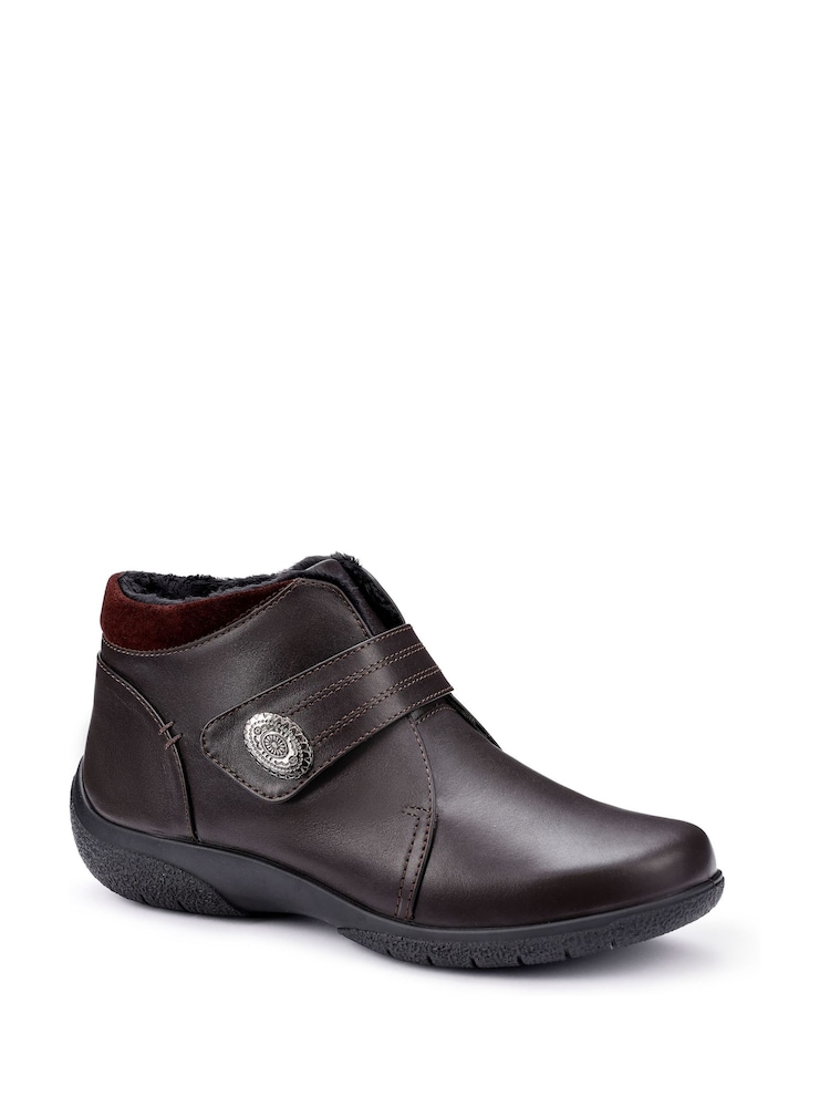 Hotter Brown Regular Fit Muse Touch-Fastening Boots - Image 4 of 4 Hotter Brown Regular Fit Muse Touch-Fastening Boots - Image 4 of 4