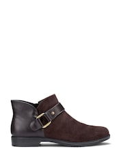 Hotter Brown Regular Fit Linton Zip Boots - Image 1 of 4