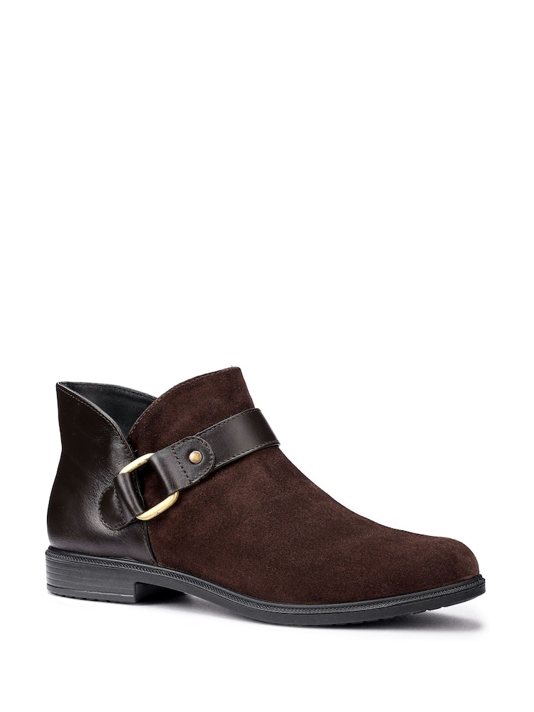Hotter Brown Regular Fit Linton Zip Boots - Image 2 of 4