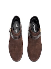 Hotter Brown Regular Fit Linton Zip Boots - Image 4 of 4