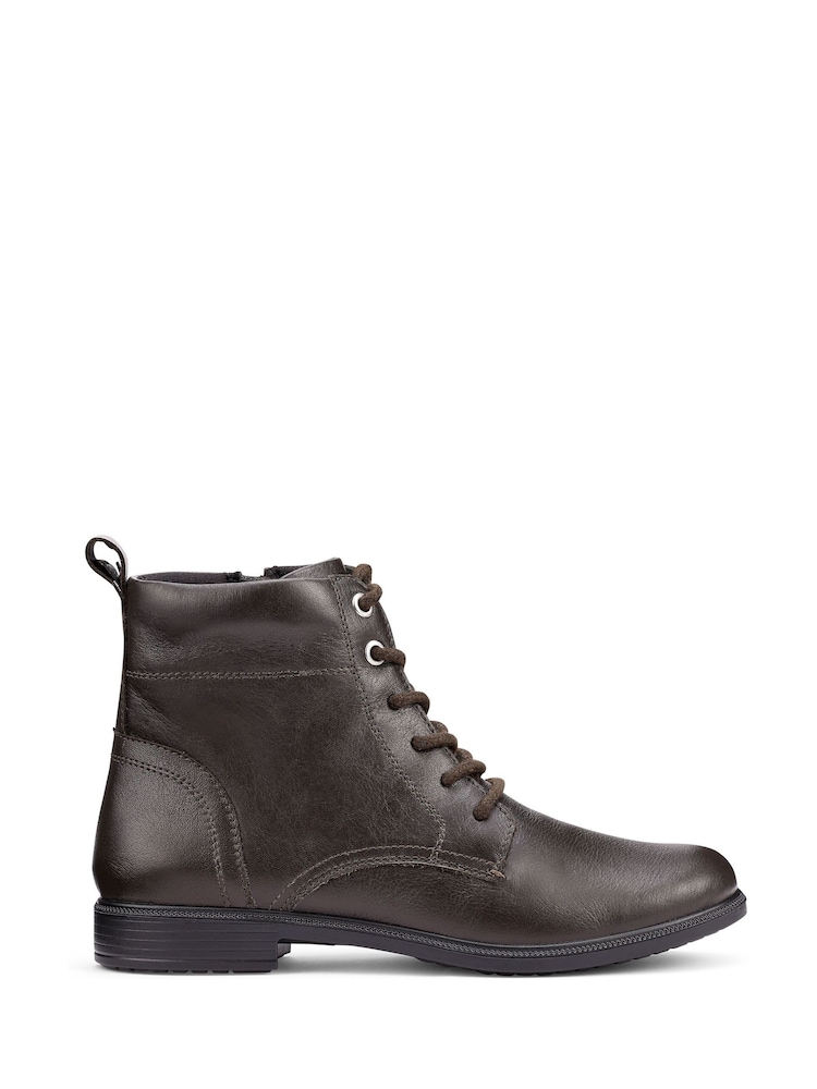 Hotter Brown Regular Fit Surrey II Lace-Up Zip Boots - Image 1 of 4