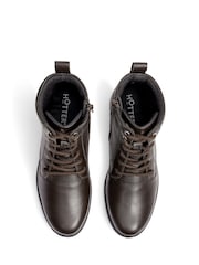 Hotter Brown Regular Fit Surrey II Lace-Up Zip Boots - Image 4 of 4