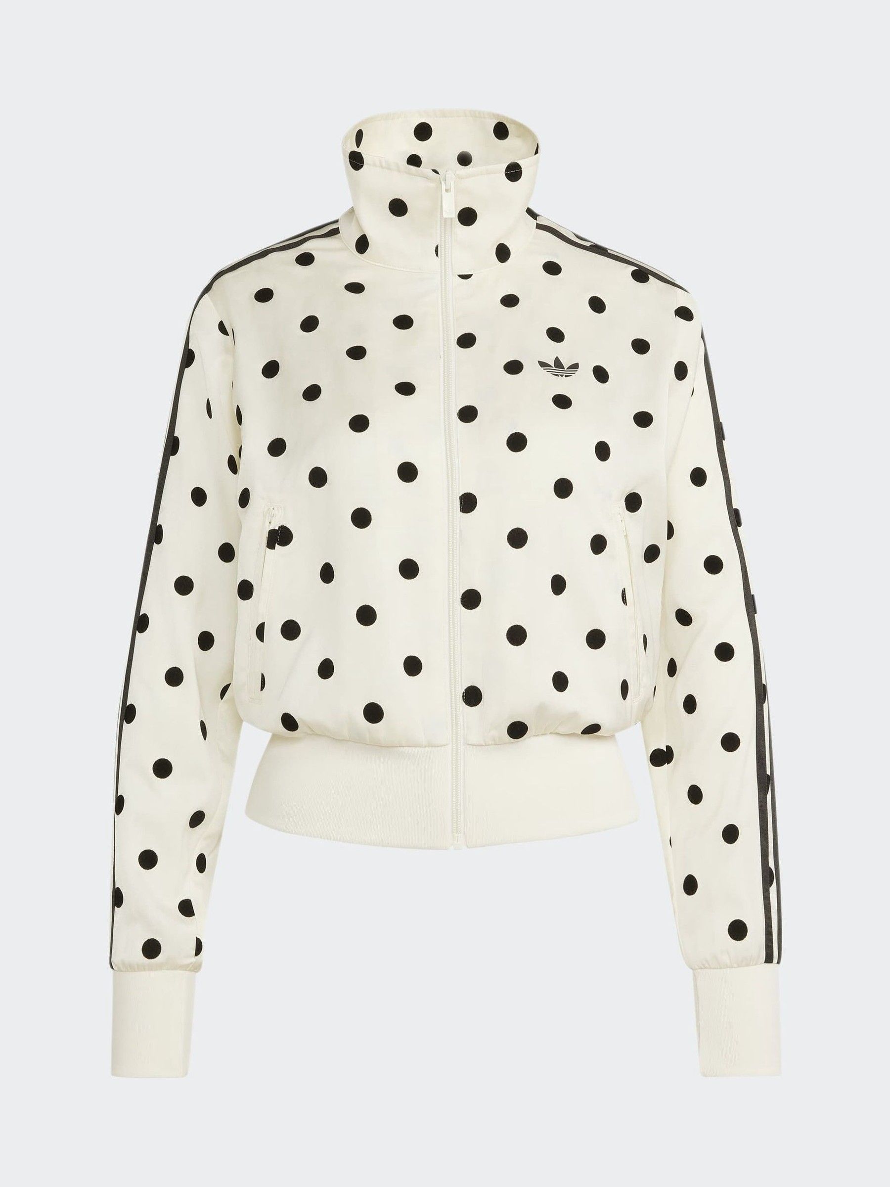 Buy adidas Originals White Polka Dot Firebird Track Top from the