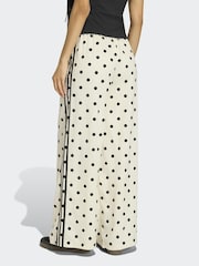 adidas Originals White Polka Dot Wide Leg Trousers - Image 2 of 6