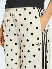 adidas Originals White Polka Dot Wide Leg Trousers - Image 4 of 6