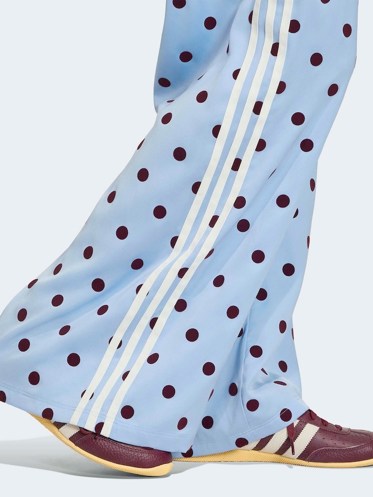 Next：日本 ブルー - adidas Originals Polka Dot Wide Leg Trousers 