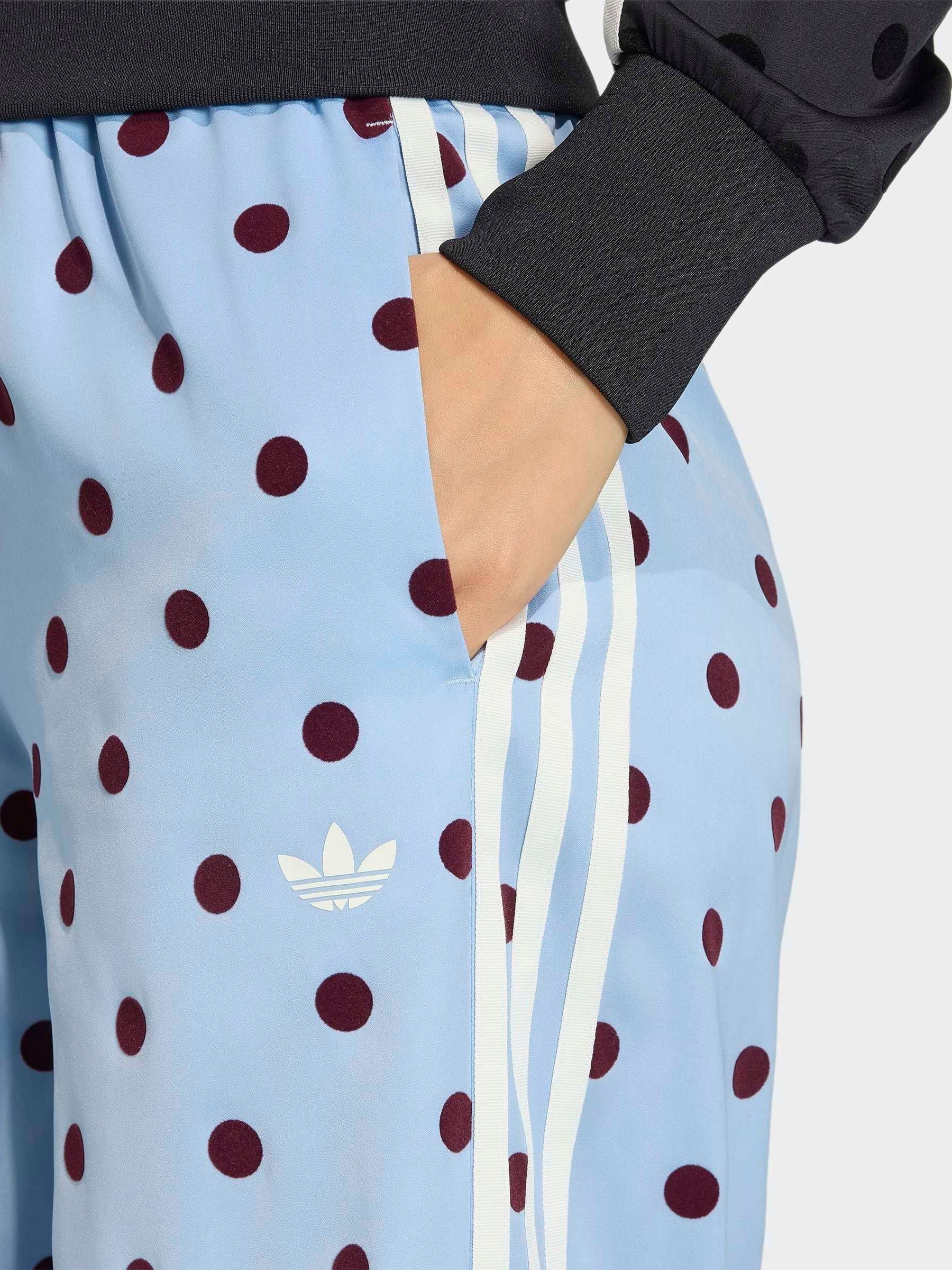 Next：日本 ブルー - adidas Originals 水玉 ワイドレッグパンツ from