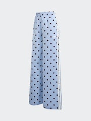 adidas Originals Blue Polka Dot Wide Leg Trousers - Image 6 of 6