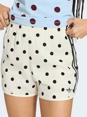 adidas Originals White Polka Dot Sprinter Shorts - Image 4 of 6