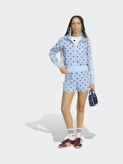 adidas Originals Blue Polka Dot Sprinter Shorts - Image 3 of 6
