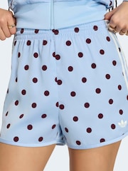 adidas Originals Blue Polka Dot Sprinter Shorts - Image 4 of 6