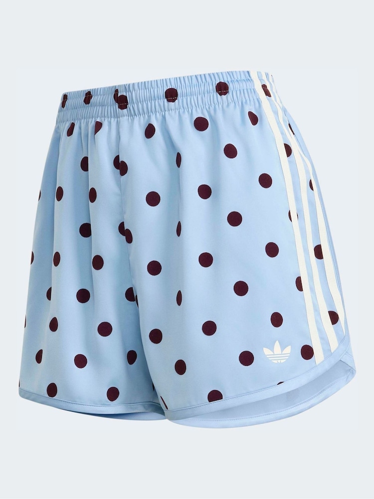adidas Originals Blue Polka Dot Sprinter Shorts - Image 6 of 6