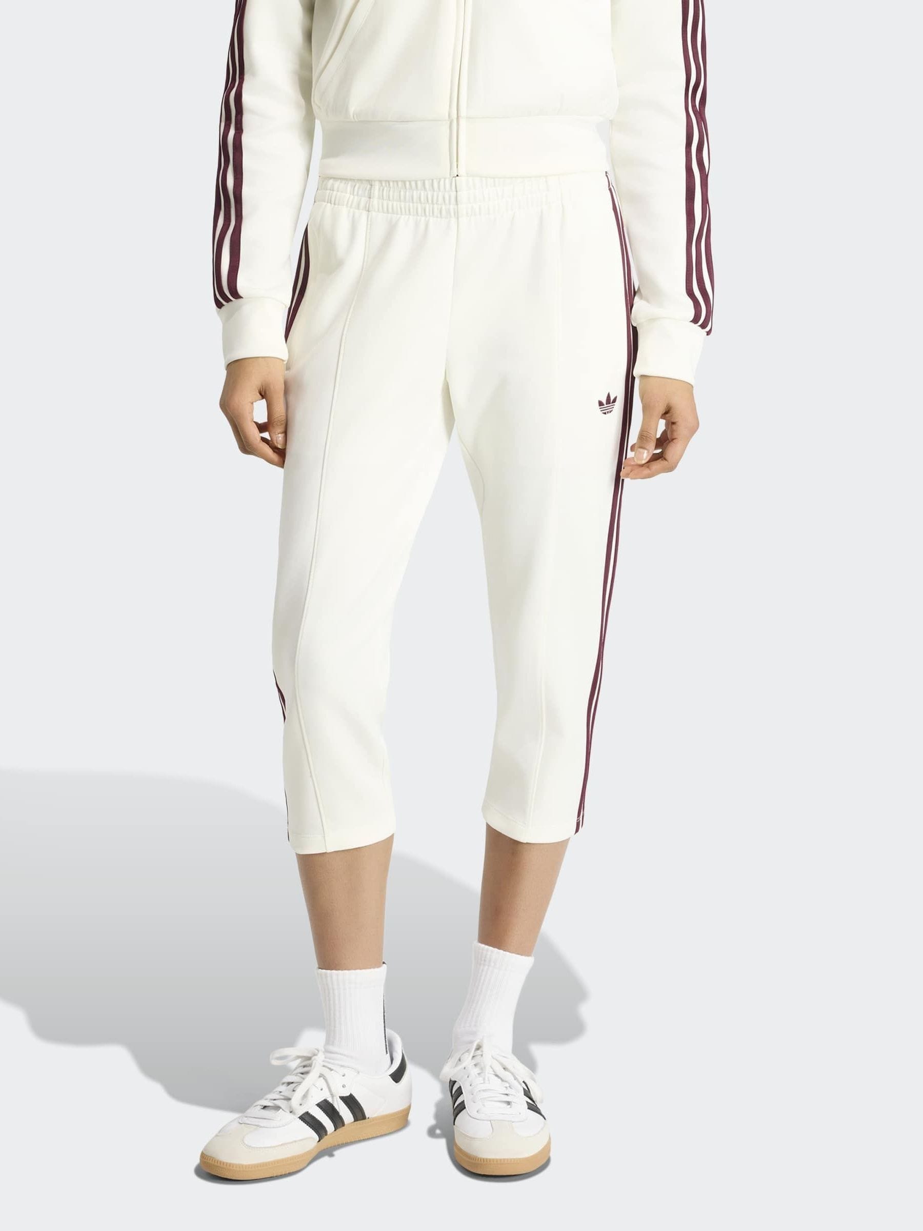 Buy adidas Originals White 3-Stripe Capri Trousers from Next Canada