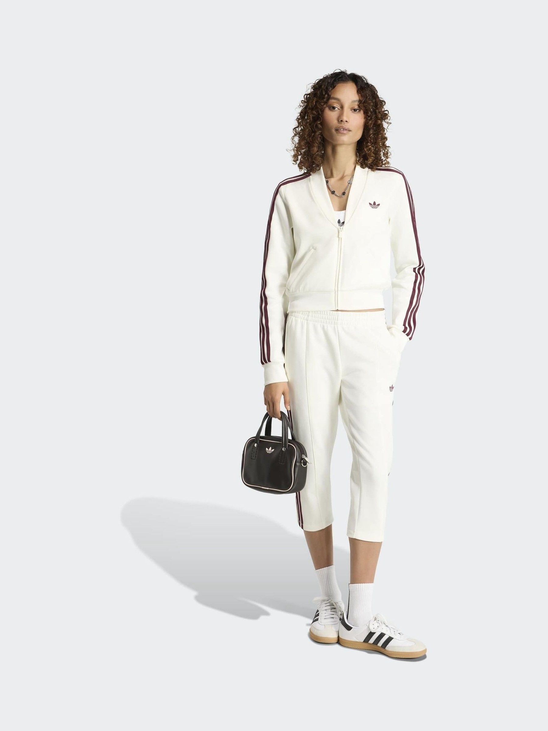 Buy adidas Originals White 3-Stripe Capri Trousers from Next Canada