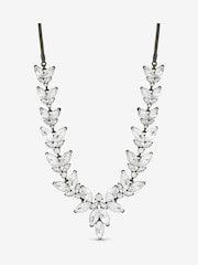Mood Black Crystal Leaf Y Drop Necklace - Image 1 of 2