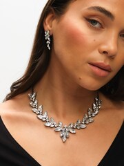 Mood Black Crystal Leaf Y Drop Necklace - Image 2 of 2