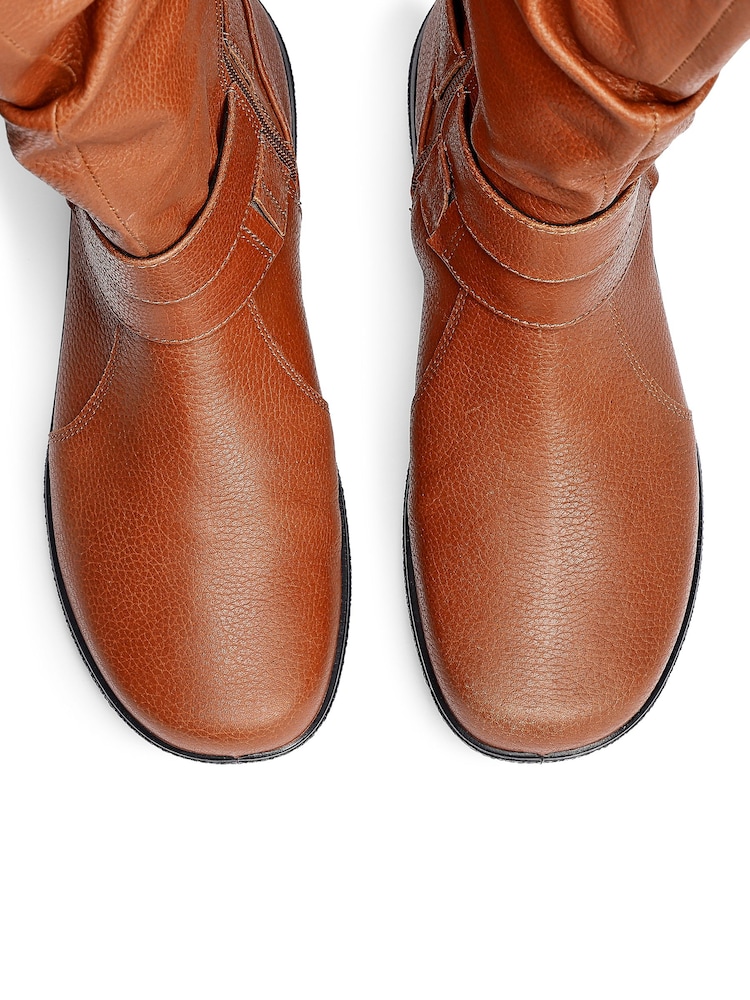 Hotter Brown Wide Fit Ballinderry Zip Buckle Boots - Image 4 of 4 Hotter Brown Wide Fit Ballinderry Zip Buckle Boots - Image 4 of 4